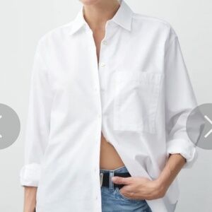 AYR The Deep End white cotton oxford. NWOT